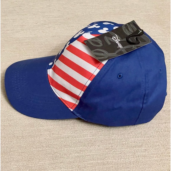 Disney Mickey Mouse Hat/Cap Snapback American Flag Stripes Adjustable One Size - Picture 2 of 7